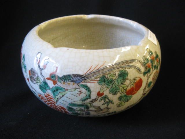 Chinese Pottery Vase bird &
