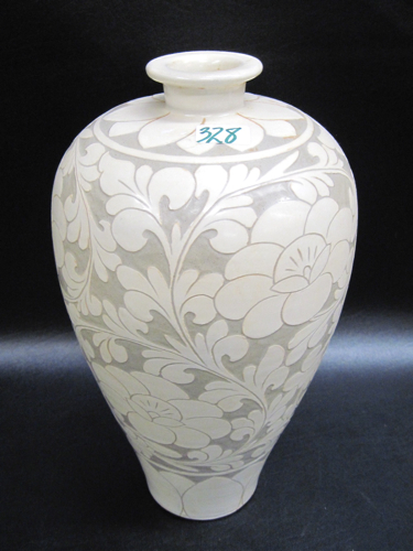 CHINESE POTTERY VASE with incised