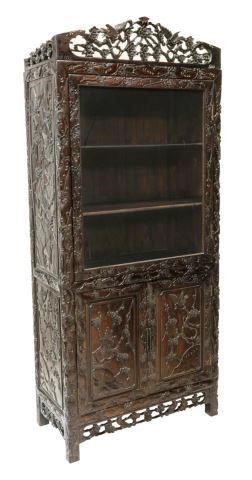 CHINESE PROFUSELY CARVED HARDWOOD
