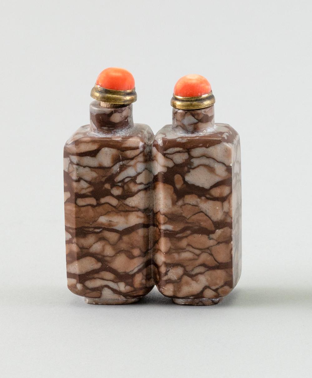 CHINESE PUDDINGSTONE DOUBLE SNUFF