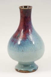 CHINESE PURPLE & BLUE GLAZE ST