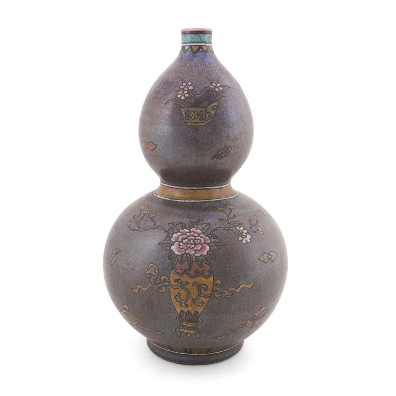 CHINESE PURPLE GLAZED DOUBLE