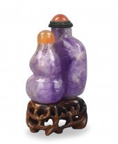 CHINESE PURPLE QUARTZ SNUFF BO