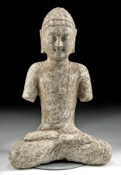 CHINESE QI DYNASTY STONE SEATE