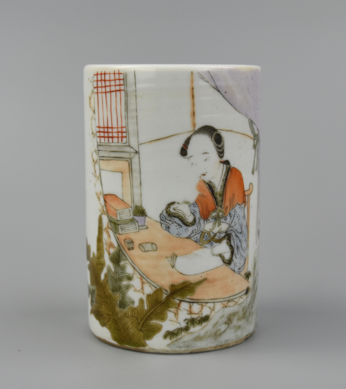 CHINESE QIANJIANG BRUSH POT W/