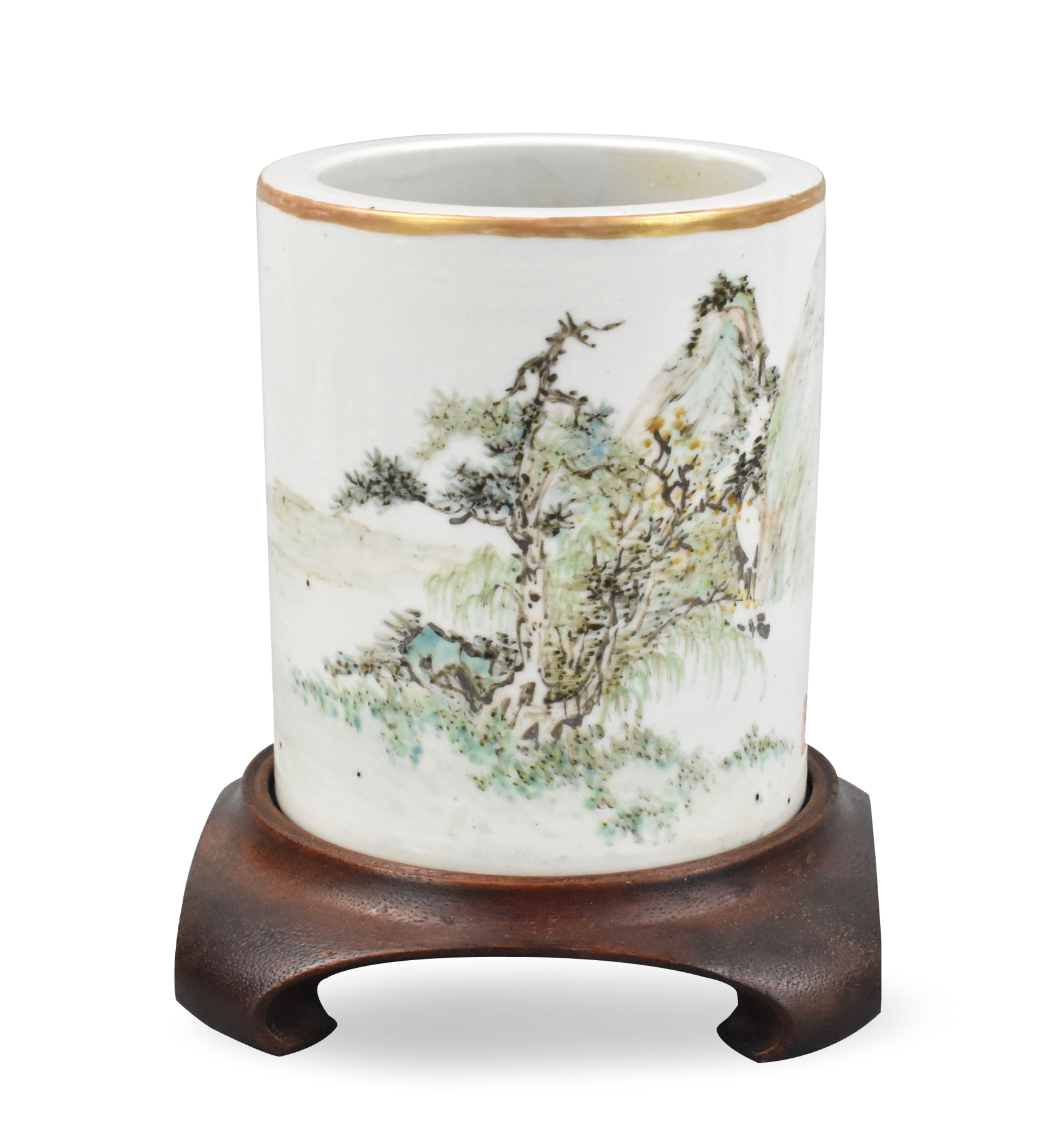 CHINESE QIANJIANG GLAZED BRUSHHPOT,