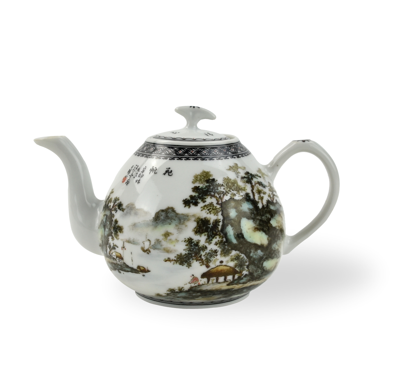 CHINESE QIANJIANG GLAZED TEAPOT,