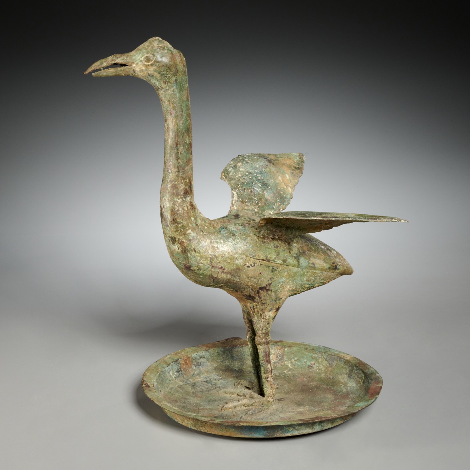 CHINESE QIN STYLE BRONZE GOOSE