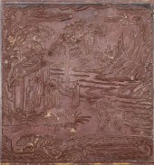 CHINESE QING BRONZE BAS RELIEF