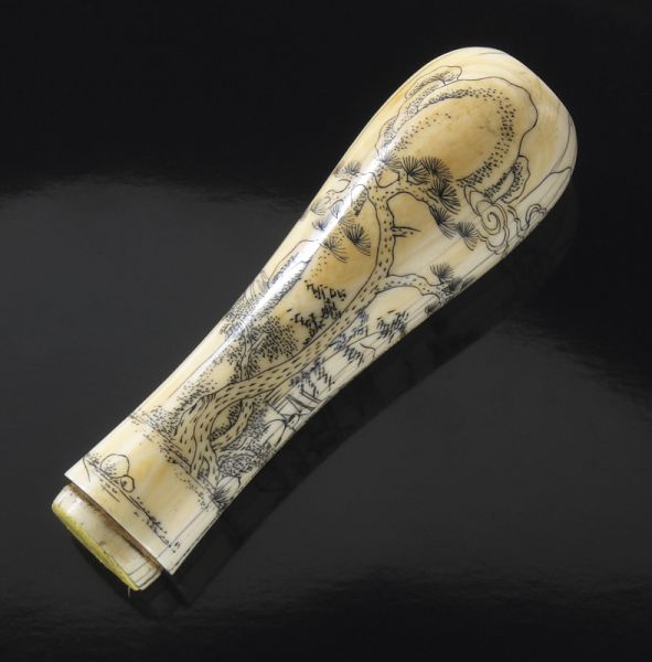 Chinese Qing carved ivory incense
