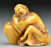 Chinese Qing Carved Ivory Slee