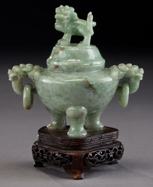 Chinese Qing carved jadeite
