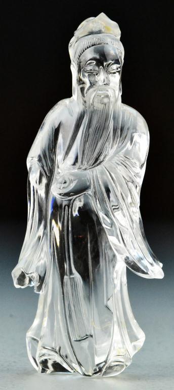 Chinese Qing Carved Rock Crystal