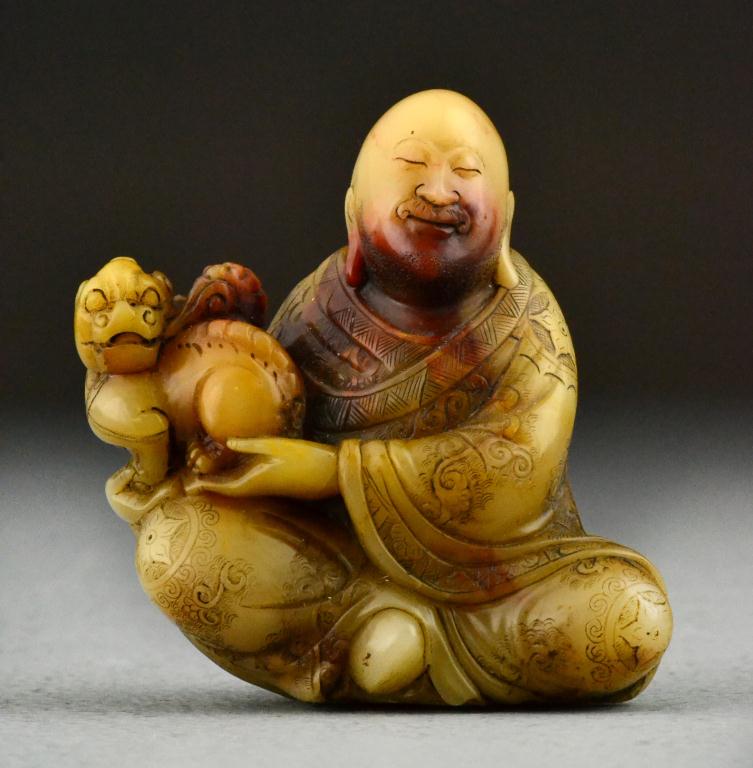Chinese Qing Carved Soapstone