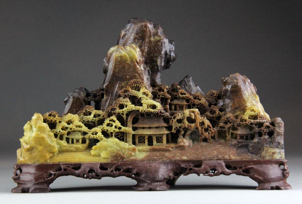 Chinese Qing Carved Soapstone