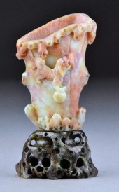Chinese Qing Carved Soapstone