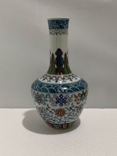 CHINESE QING DOUCAI BOTTLE VAS