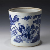 CHINESE QING DYNASTY BLUE AND