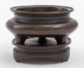 CHINESE QING DYNASTY BRONZE TR
