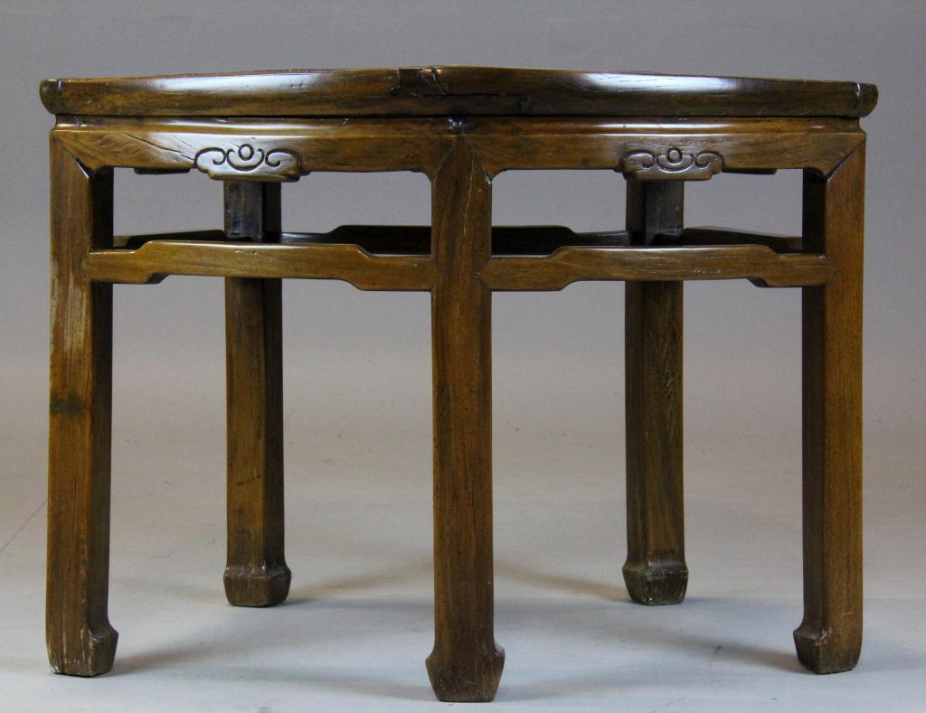 Chinese Qing Hardwood And Porcelain