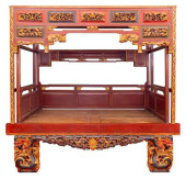 CHINESE QING POLYCHROMED AND G