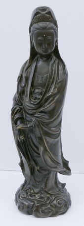 Chinese Qing Silver Inlaid Bro