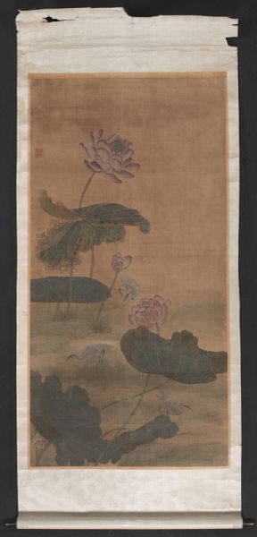 Chinese Qing watercolor on silk