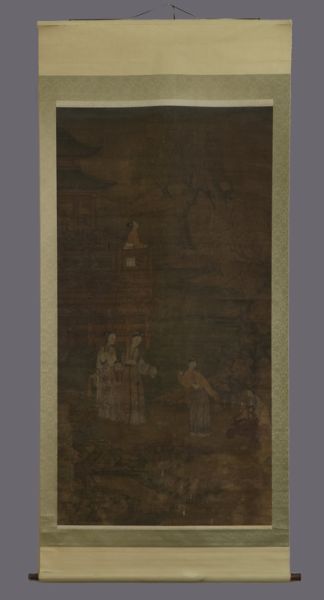 Chinese Qing watercolor painted