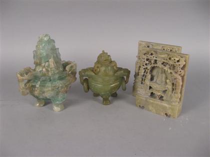 Chinese quartz censer, jadeite