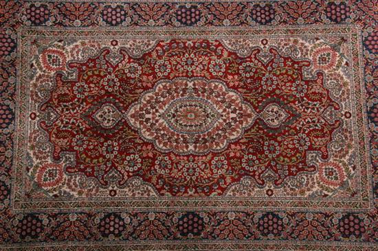 CHINESE QUM RUG. Silk