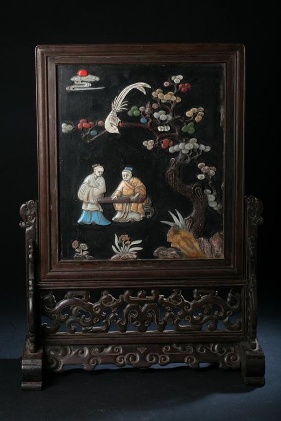 CHINESE RED AND BLACK LACQUER