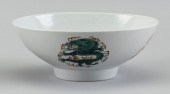 CHINESE RED AND GREEN PORCELAI