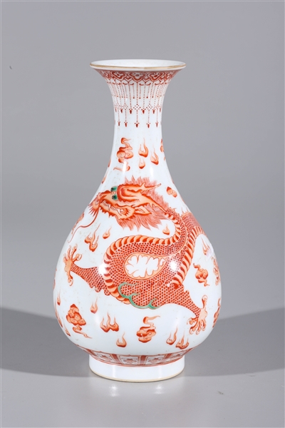 Chinese red and white porcelain