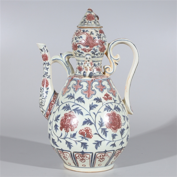 Chinese red blue and white
