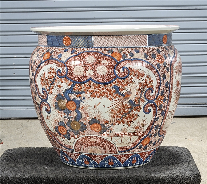 Chinese red, blue and white