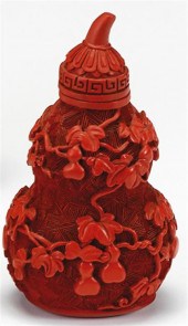 Chinese red cinnabar lacquered
