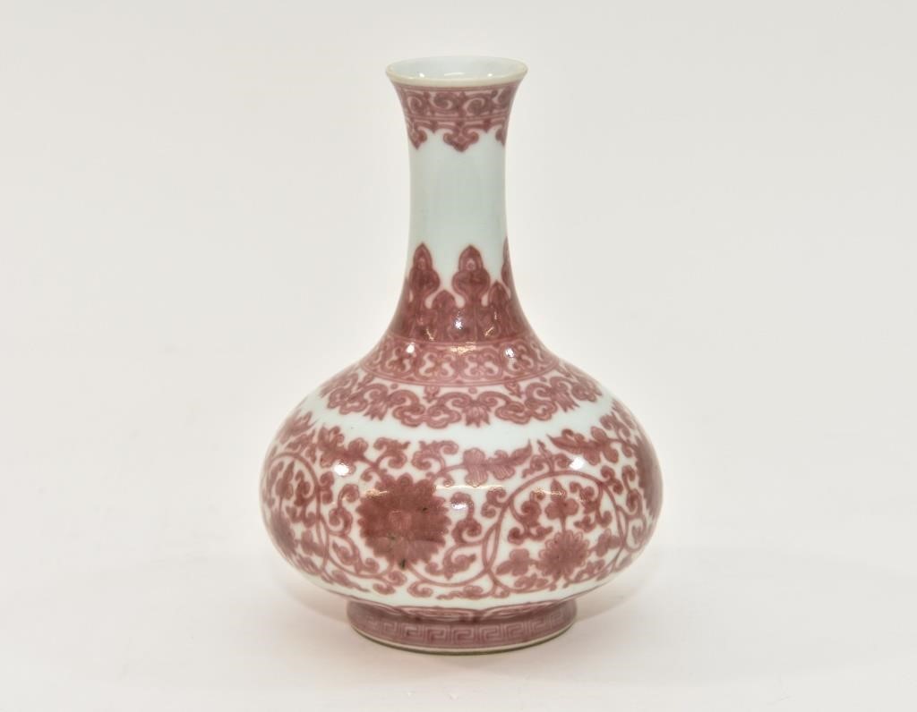 Chinese red decorated porcelain