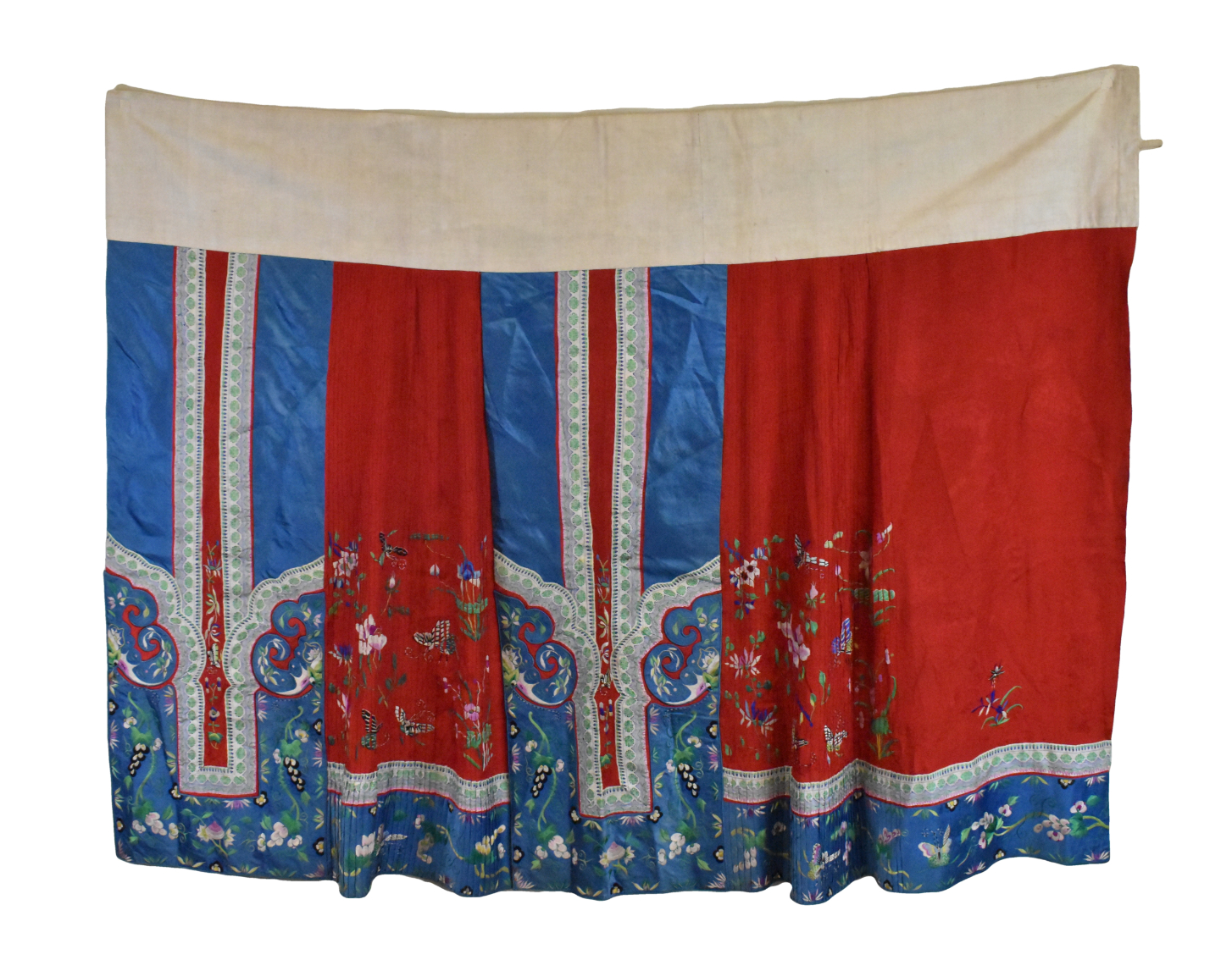 CHINESE RED EMBROIDERY WOMEN SKIRT,
