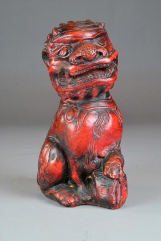 CHINESE RED FOO DOGVery heavy red