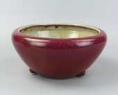CHINESE RED GLAZE FLAMBE TRIPO