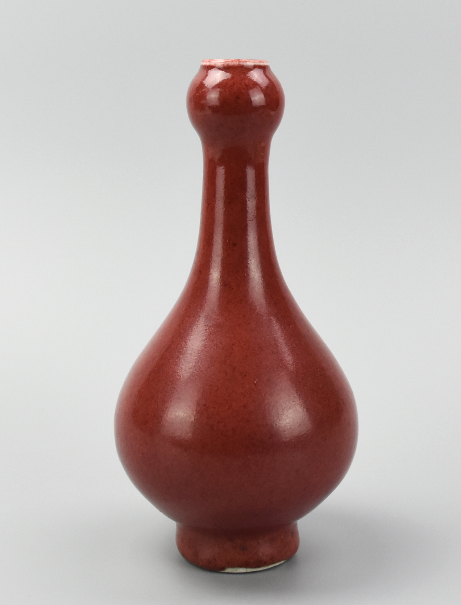 CHINESE RED GLAZED GARLIC HEAD