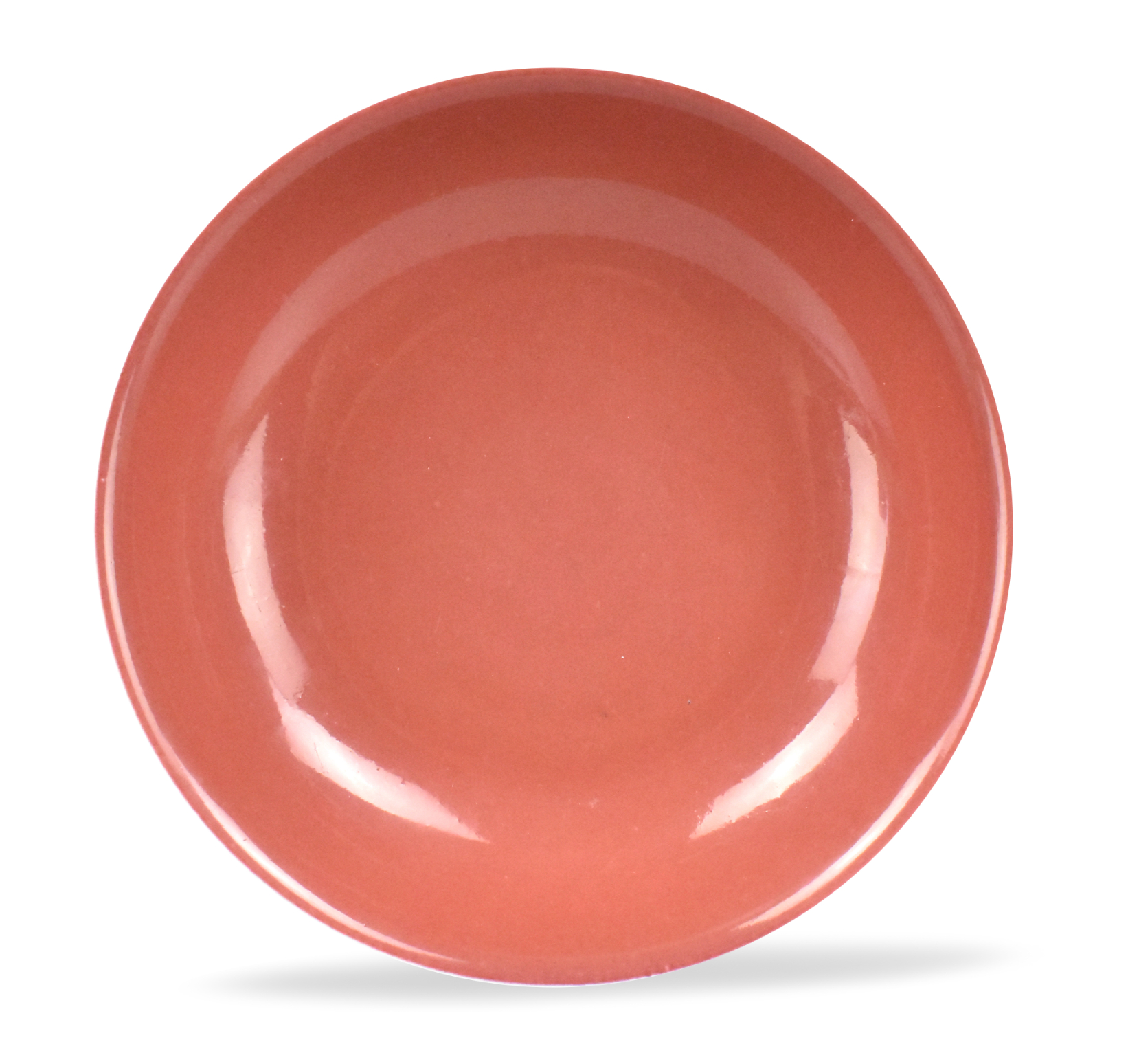 CHINESE RED GLAZED PLATE