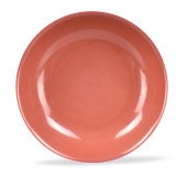 CHINESE RED GLAZED PLATE ,QIAN