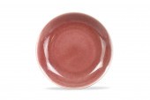 CHINESE RED GLAZED PLATE,POSSI
