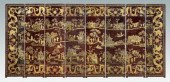 Chinese red lacquer and gilt s
