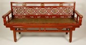 CHINESE RED LACQUER AND RATTAN