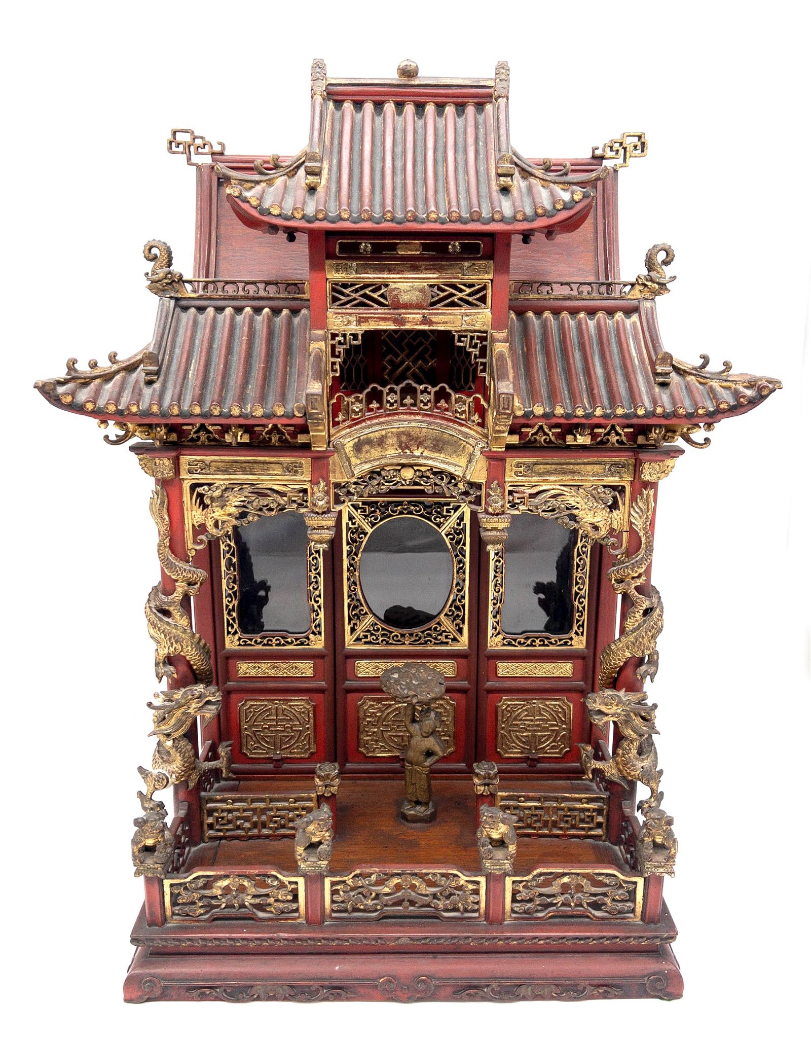 CHINESE RED LACQUER MINIATURE