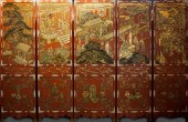 CHINESE RED LACQUER, PAINTED A