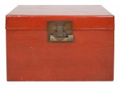 CHINESE RED LACQUER TRUNKwith