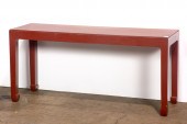 CHINESE RED LACQUERED ALTAR TA